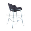 Black frame imported ash wood bar stool